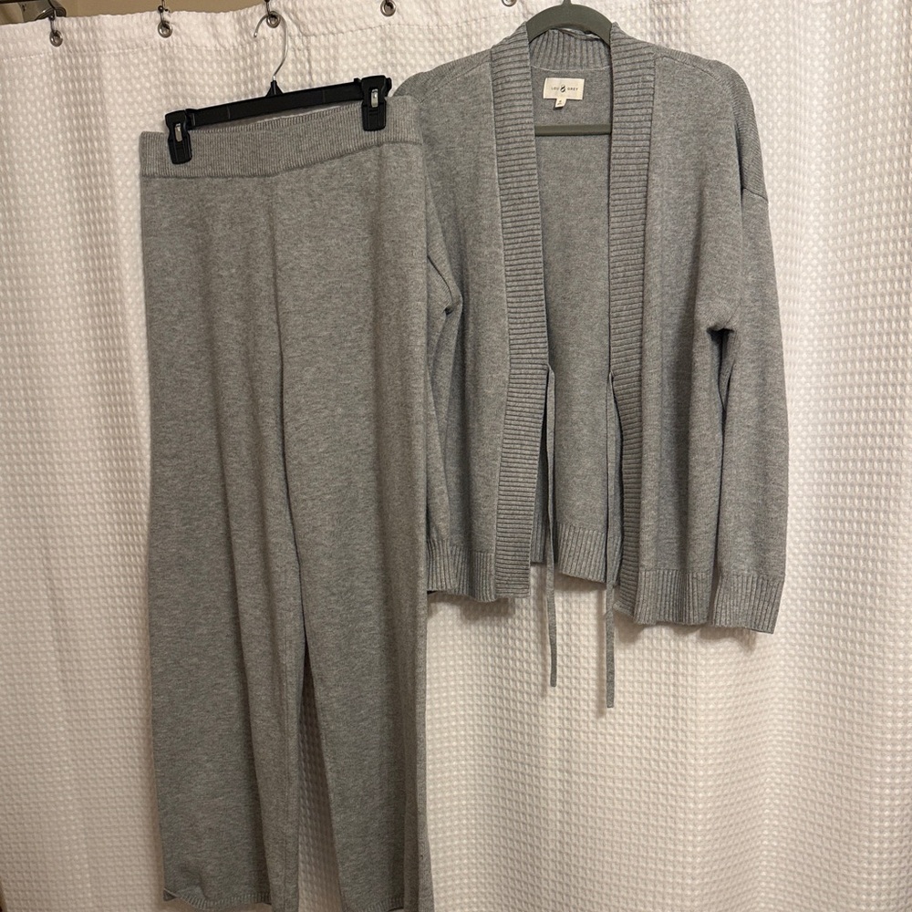 Lou & Grey Gray Knit Cardigan